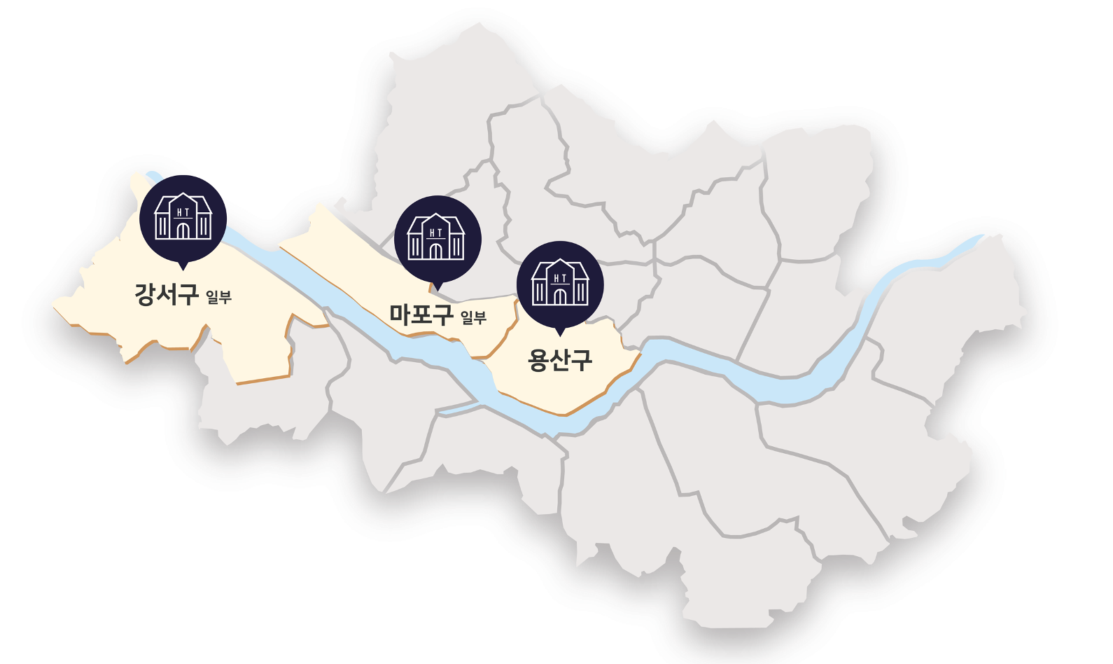 서비스 지역 지도
